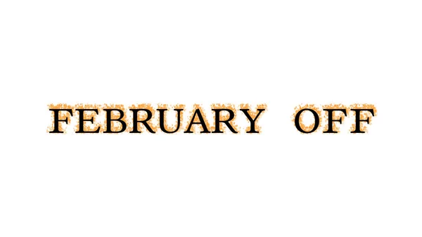 Şubat Kapalı Metin Efekti Beyaz Izole Arkaplan Yüksek Görsel Etkiyle — Stok fotoğraf