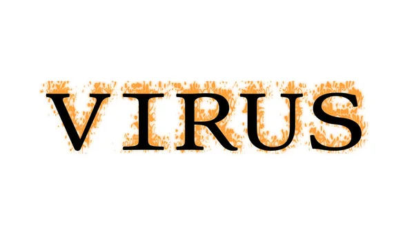 Virus Brand Text Effekt Vit Isolerad Bakgrund Animerad Texteffekt Med — Stockfoto