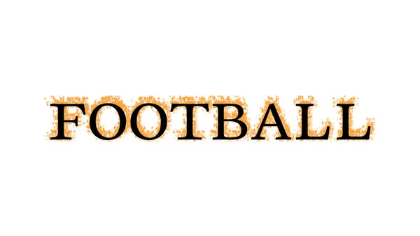 Football Fire Text Effect White Isolated Background Animated Text Effect — Stock Photo, Image