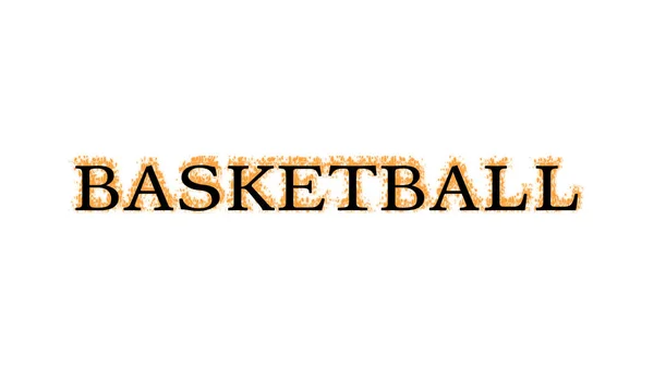 Basketball Fire Text Effect White Isolated Background Animated Text Effect — Stock Photo, Image