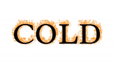 Soğuk ateş etkisi beyaz izole arkaplan. Yüksek görsel etkiyle canlandırılmış metin efekti. harf ve metin efekti.