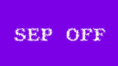 Bulut Kapalı metin efekti menekşe izole arkaplan. Yüksek görsel etkiyle canlandırılmış metin efekti. harf ve metin efekti.