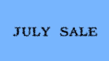 Temmuz ayı duman etkisi arka planda izole edildi. Yüksek görsel etkiyle canlandırılmış metin efekti. harf ve metin efekti.