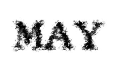 Duman etkisi beyaz izole arkaplan olabilir. Yüksek görsel etkiyle canlandırılmış metin efekti. harf ve metin efekti.