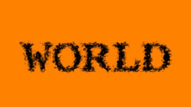 Dünya dumanı etkisi turuncu izole arka plan. Yüksek görsel etkiyle canlandırılmış metin efekti. harf ve metin efekti.