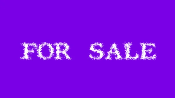 对于销售云文字效果紫色隔离背景 动画文字效果具有高视觉冲击力 字母和文字效果 — 图库照片
