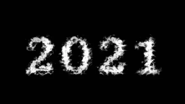 2021 Cloud Text Effect Black Isolated Background Animated Text Effect — Stock Photo, Image