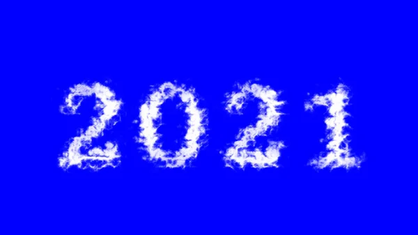 2021 Wolke Texteffekt Blau Isolierten Hintergrund Animierte Texteffekte Mit Hoher — Stockfoto
