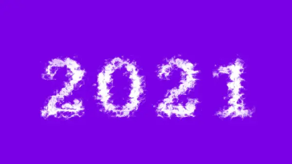 2021 Nuvem Efeito Texto Violeta Fundo Isolado Efeito Texto Animado — Fotografia de Stock