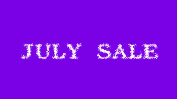 Juli Försäljning Moln Texteffekt Violett Isolerad Bakgrund Animerad Texteffekt Med — Stockfoto