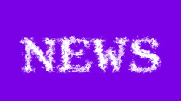 Nieuws Wolk Tekst Effect Violet Geïsoleerde Achtergrond Geanimeerd Teksteffect Met — Stockfoto