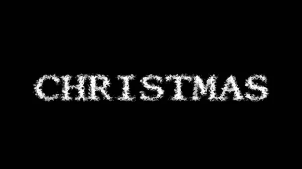 Karácsonyi Felhő Szöveges Hatás Fekete Elszigetelt Háttér Animált Szövegeffektus Nagy — Stock Fotó
