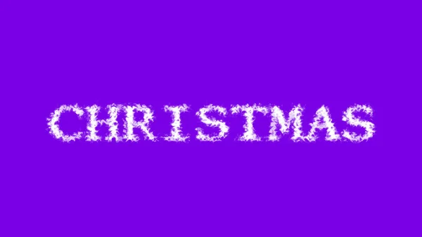 Boże Narodzenie Chmura Tekst Efekt Fioletowy Pojedyncze Tło Animowany Efekt — Zdjęcie stockowe