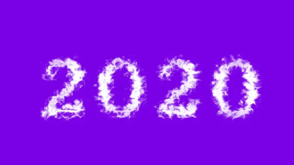 2020 Nuvem Efeito Texto Violeta Fundo Isolado Efeito Texto Animado — Fotografia de Stock