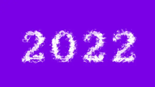 2022 Nuvem Efeito Texto Violeta Fundo Isolado Efeito Texto Animado — Fotografia de Stock
