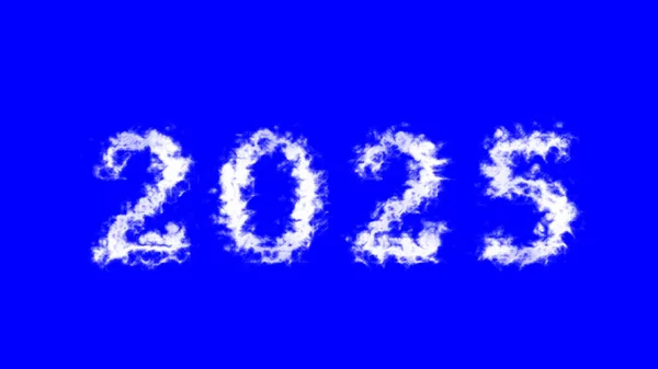 2025 Nuvem Efeito Texto Azul Fundo Isolado Efeito Texto Animado — Fotografia de Stock
