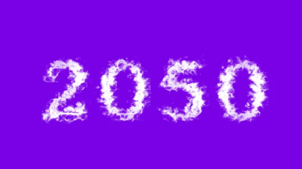 2050 Nuvem Efeito Texto Violeta Fundo Isolado Efeito Texto Animado — Fotografia de Stock
