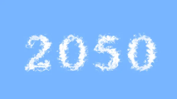 2050 Nuvem Efeito Texto Céu Isolado Fundo Efeito Texto Animado — Fotografia de Stock