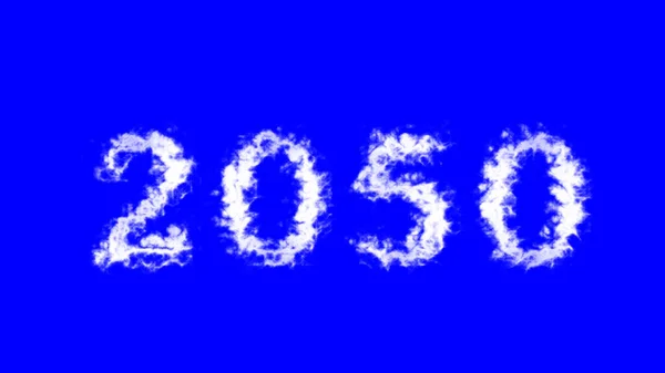 2050 Nuvem Efeito Texto Azul Fundo Isolado Efeito Texto Animado — Fotografia de Stock