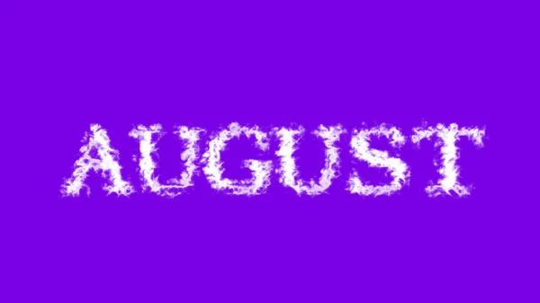 Nube Agosto Efecto Texto Violeta Aislado Fondo Efecto Texto Animado — Foto de Stock