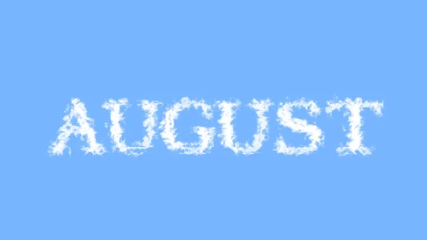 August Cloud Text Effect Sky Isolated Background Animated Text Effect — Stock Photo, Image