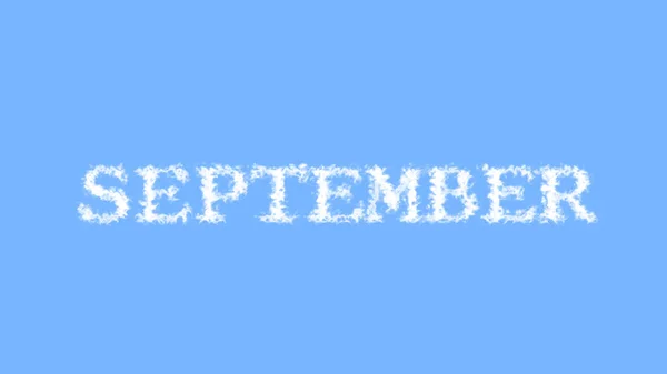 September Cloud Text Effect Sky Isolated Background Animated Text Effect — Stock Photo, Image