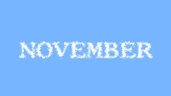 November Cloud Text Effect Sky Isolated Background Animated Text Effect — Stock Photo, Image