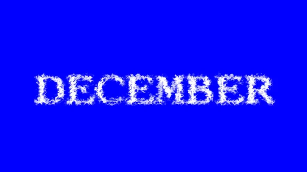 December Cloud Text Effect Blue Isolated Background Animated Text Effect — Stock Photo, Image