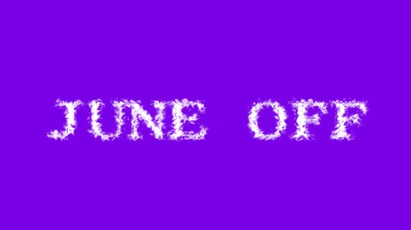 Juni Cloud Text Effekt Violetten Isolierten Hintergrund Animierte Texteffekte Mit — Stockfoto