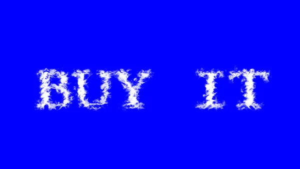 Comprar Nube Texto Efecto Azul Aislado Fondo Efecto Texto Animado —  Fotos de Stock
