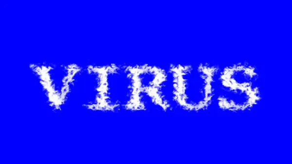 Virus Moln Texteffekt Blå Isolerad Bakgrund Animerad Texteffekt Med Stor — Stockfoto