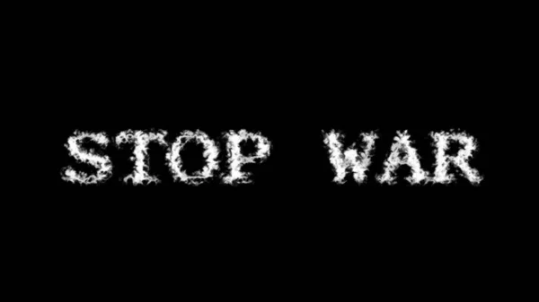 Stop War Cloud Text Effect Black Isolated Background 데일리 효과가 — 스톡 사진