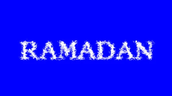 Ramadán Cloud Text Efekt Modré Izolované Pozadí Animovaný Textový Efekt — Stock fotografie