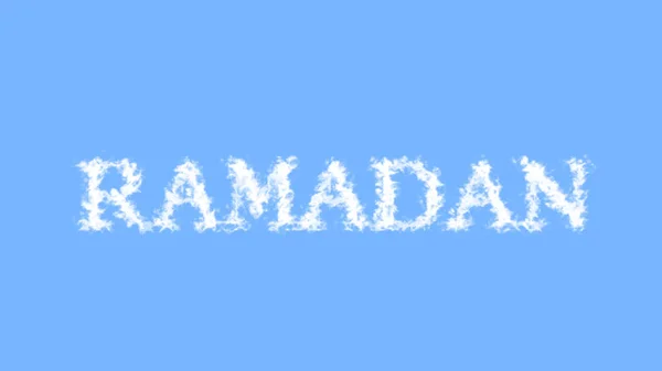 Ramadán Felhő Szöveg Hatás Elszigetelt Háttér Animált Szövegeffektus Nagy Vizuális — Stock Fotó