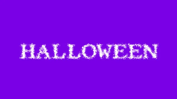 Halloween Cloud Text Efekt Fialové Izolované Pozadí Animovaný Textový Efekt — Stock fotografie
