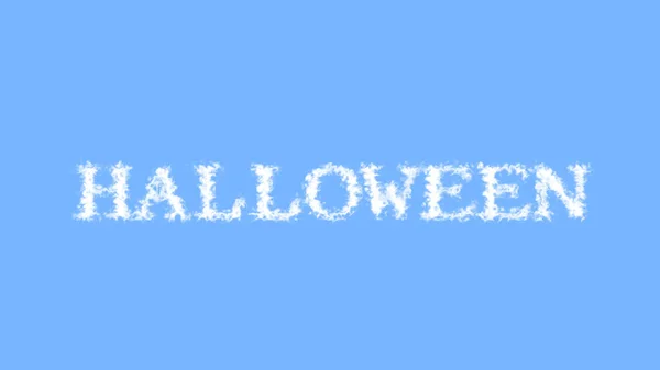 Halloween Nuvola Testo Effetto Cielo Isolato Sfondo Effetto Testo Animato — Foto Stock