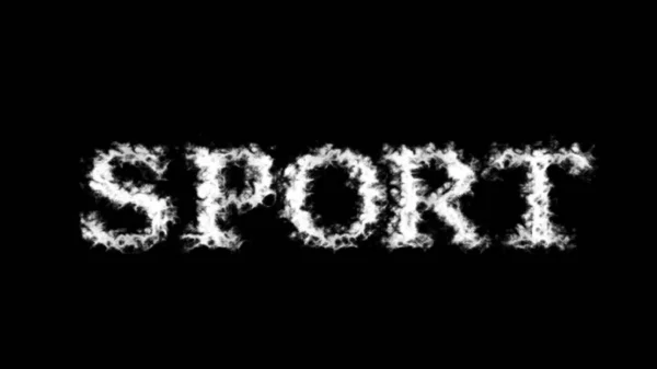 Sport Cloud Text Effect Black Isolated Background Animated Text Effect — Stock Photo, Image