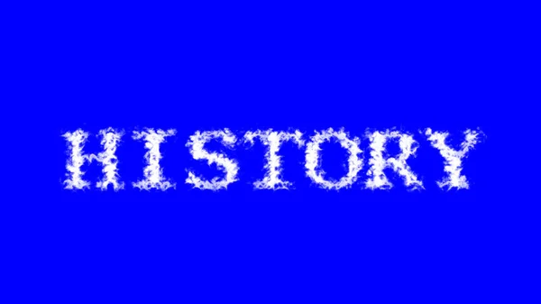 História Nuvem Efeito Texto Azul Fundo Isolado Efeito Texto Animado — Fotografia de Stock