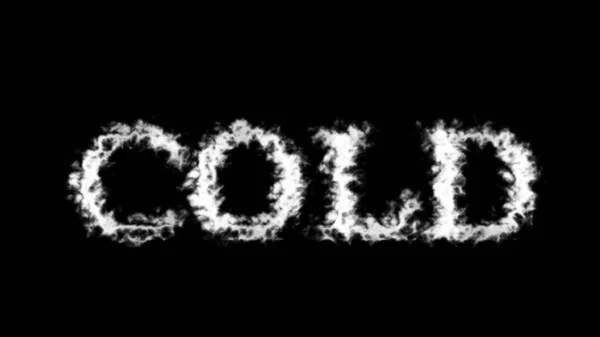 Cold Cloud Text Efekt Černé Izolované Pozadí Animovaný Textový Efekt — Stock fotografie