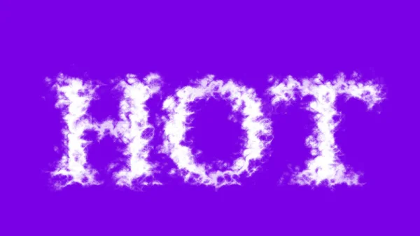 Nuvem Quente Efeito Texto Violeta Fundo Isolado Efeito Texto Animado — Fotografia de Stock