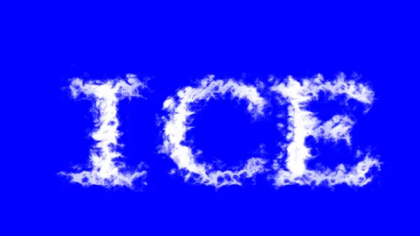Nube Hielo Efecto Texto Azul Aislado Fondo Efecto Texto Animado —  Fotos de Stock