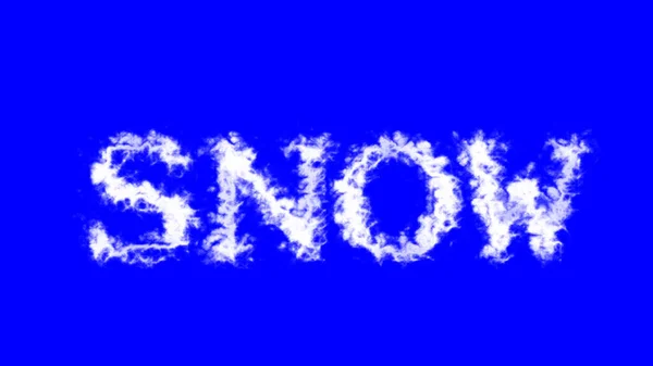 Snow Cloud Text Effect Blue Isolated Background Animated Text Effect — Stock Photo, Image