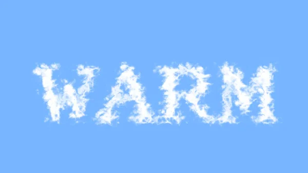 Warm Cloud Text Effect Sky Isolated Background Animated Text Effect — Stock Photo, Image