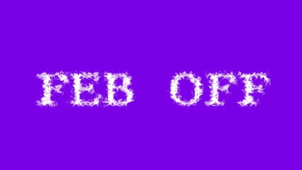 Лютий Від Хмарного Текстового Ефекту Фіолетовий Ізольований Фон Анімований Текстовий — стокове фото
