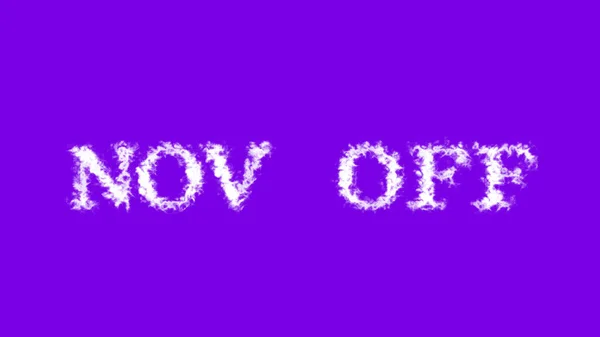 Nov Облачный Текстовый Эффект Фиолетовый Изолированный Фон Анимированный Текстовый Эффект — стоковое фото