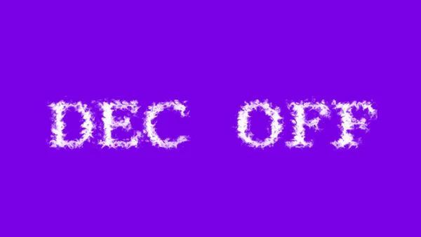 Dec Эффект Текста Облака Фиолетовый Изолированный Фон Анимированный Текстовый Эффект — стоковое фото