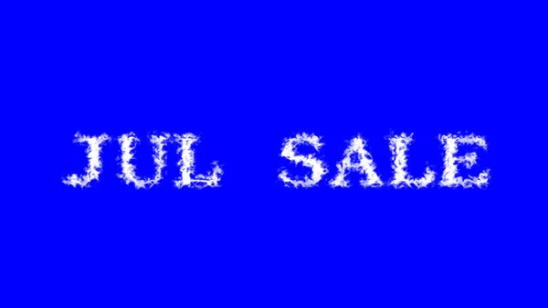 Jul Sale Wolk Tekst Effect Blauw Geïsoleerde Achtergrond Geanimeerd Teksteffect — Stockfoto