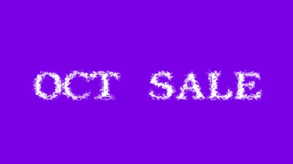 Okt Försäljning Moln Texteffekt Violett Isolerad Bakgrund Animerad Texteffekt Med — Stockfoto