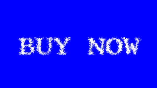 Comprar Ahora Efecto Texto Nube Fondo Aislado Azul Efecto Texto —  Fotos de Stock