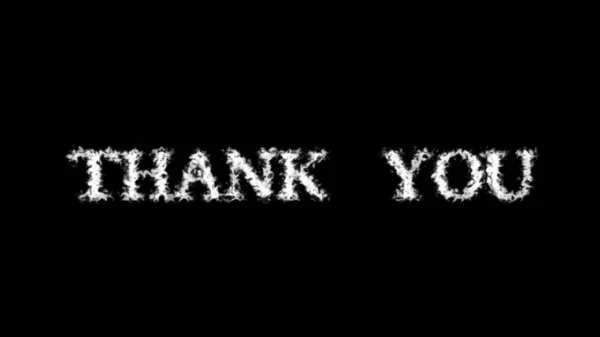 Thank You Cloud Text Effect Black Isolated Background Animated Text — Stock Photo, Image